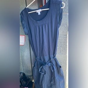 Ann Taylor Loft blue dress with tie at waist S